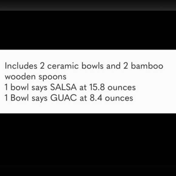 NIB Rae Dunn Salsa and Guac with 2 bamboo spoons set - Picture 8 of 8
